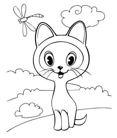 Картинки раскраски котенок гав (52 фото)