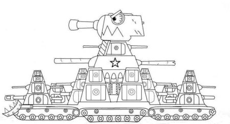 Танк Геранд кв 44 раскраска