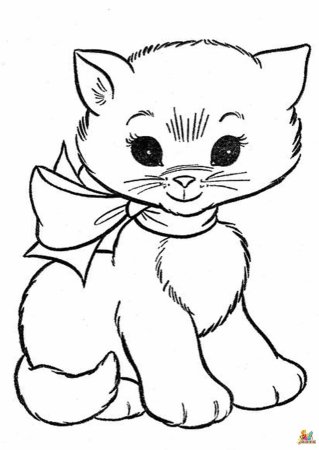Котенок. Раскраска
