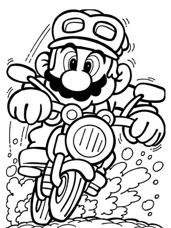 Super Mario Kart раскраска
