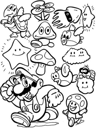 Super Mario Bros раскраска