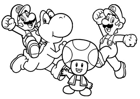 Super Mario Bros раскраска