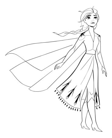 Принцессы Elsa raskraska