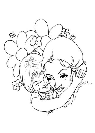 Рисунок на день матери для срисовки