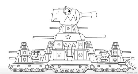 Танк Геранд кв 44 раскраска