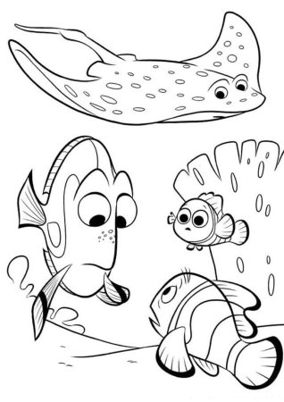 Рыбка дори раскраска