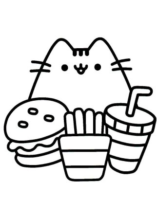 Кот Пушин раскраска