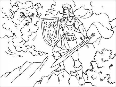 7 Богатырей разукрашка