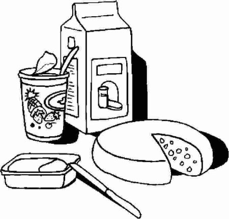 Раскраска продукты питания