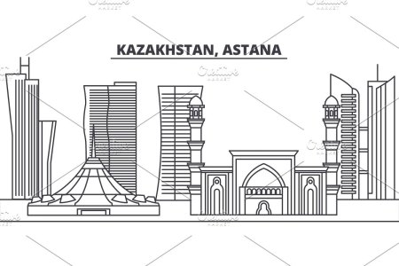 Раскраска город Астана для детей