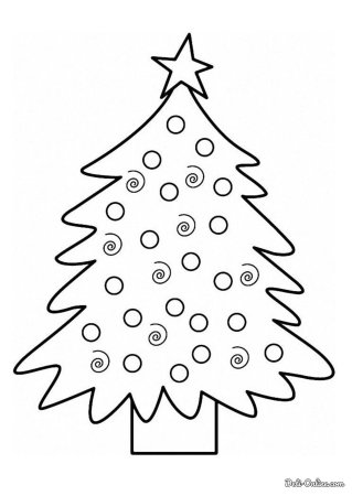 Елка раскраска