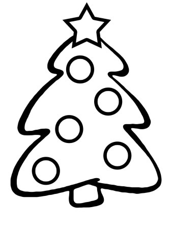 Елка раскраска