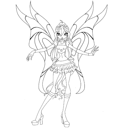 Раскраски Winx Club Блум