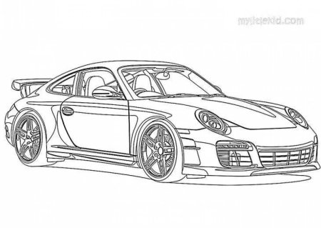 Машинка Порше 911 разукрашка