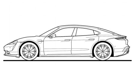 Раскраска Порше 911 турбо s