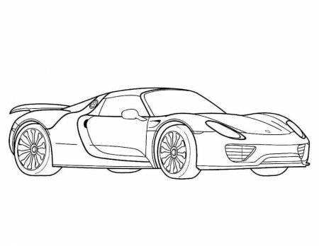 Порше 918 Спайдер раскраска