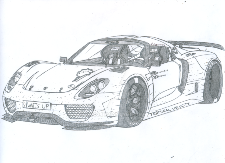 Порше 918 Спайдер чертежи