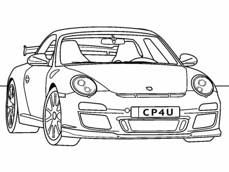 Раскраски Порше 911 турбо