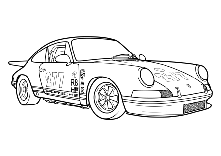 Раскраски Порше 911 турбо