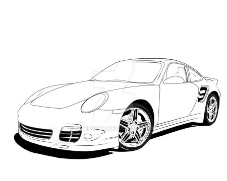 Порше 911 турбо рисунок