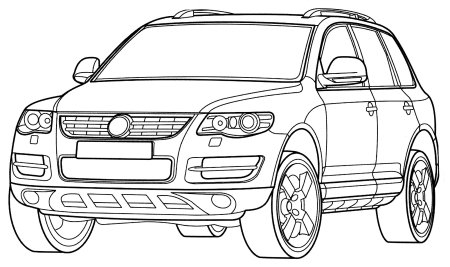 Раскраска Volkswagen Touareg