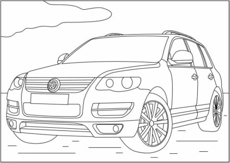 Раскраска Volkswagen Touareg