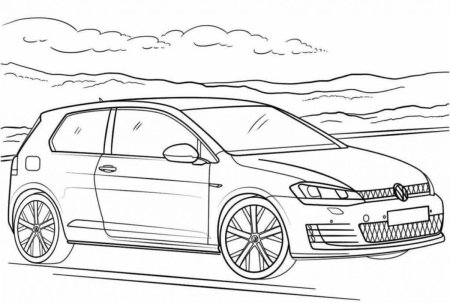 Volkswagen Golf GTI раскраска