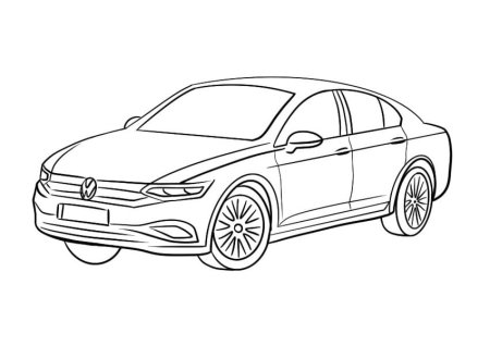Раскраска Volkswagen Passat b7