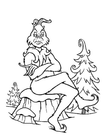 Гринч разукрашка