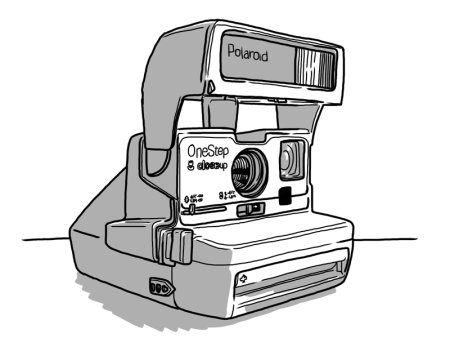 Эскиз фотоаппарата полароид