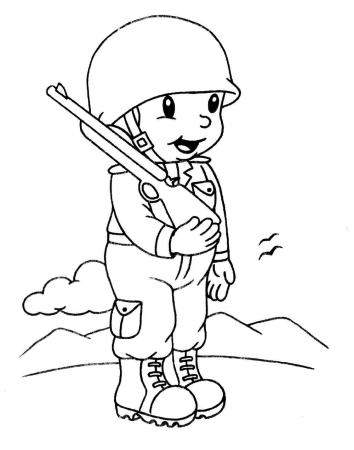 Раскраска военные профессии