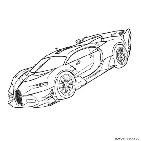 Bugatti Chiron раскраска