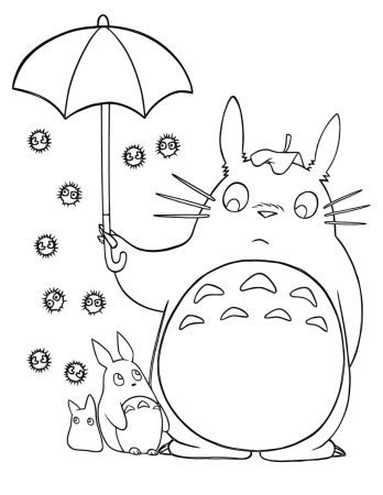 Раскраски аниме мой сосед Тоторо