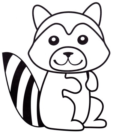 Енот раскраска для детей