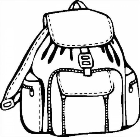 Раскраска портфель школьный
