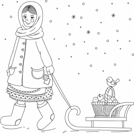 Новогодние хюгге раскраска для детей