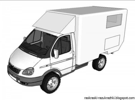 Соболь ГАЗ-23107 чертеж газели компас 3д