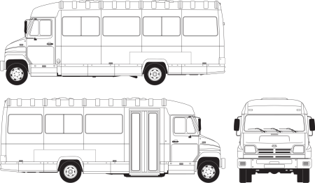 Раскраска автобус ПАЗ