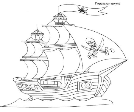 Парусник раскраска
