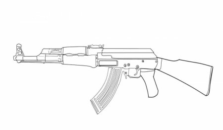 Автомат Калашникова АК-47 рисунок