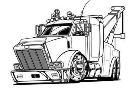 Kenworth w900 раскраска Оптимус