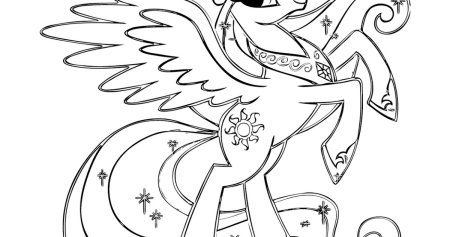 Раскраски my little Pony принцесса Селестия