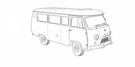 УАЗ 452 Буханка раскраска