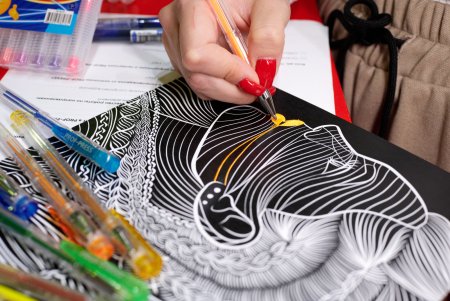 Раскраски антистресс магия черного