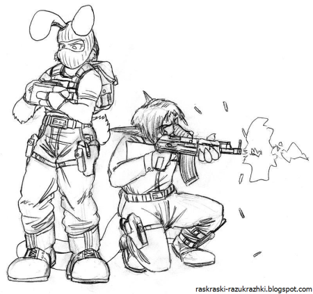 Раскраска Counter Strike