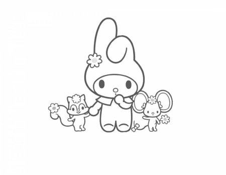 My Melody Kuromi раскраска
