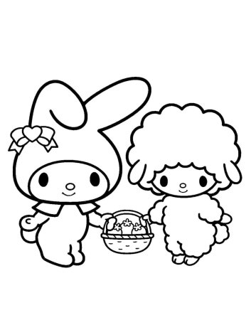 My Melody раскраска