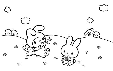 My Melody разукрашка