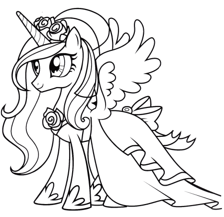 Раскраски my little Pony принцесса Селестия