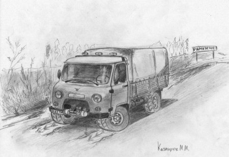 УАЗ 3303 бортовой рисунок